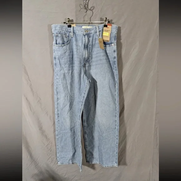 Levis Jeans Women High Waisted Straight Blue 32x29 Ladies Levi Strauss Hemp - Picture 1 of 15